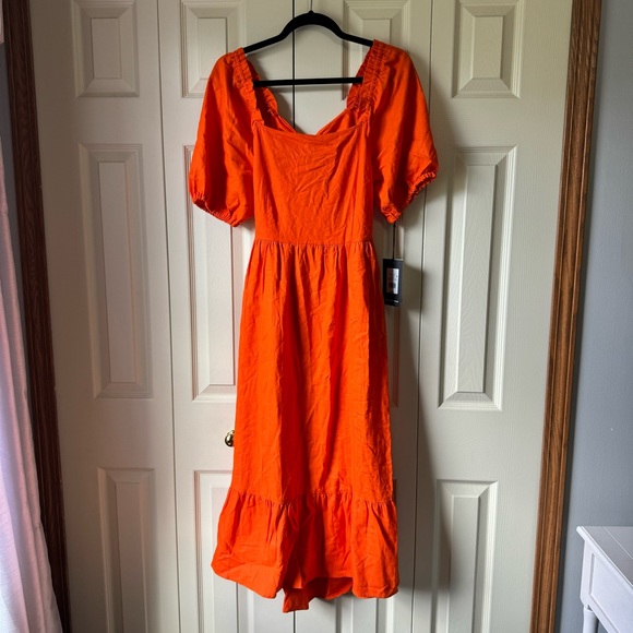 Vibrant Orange Women's Dress - Picture 1 of 6